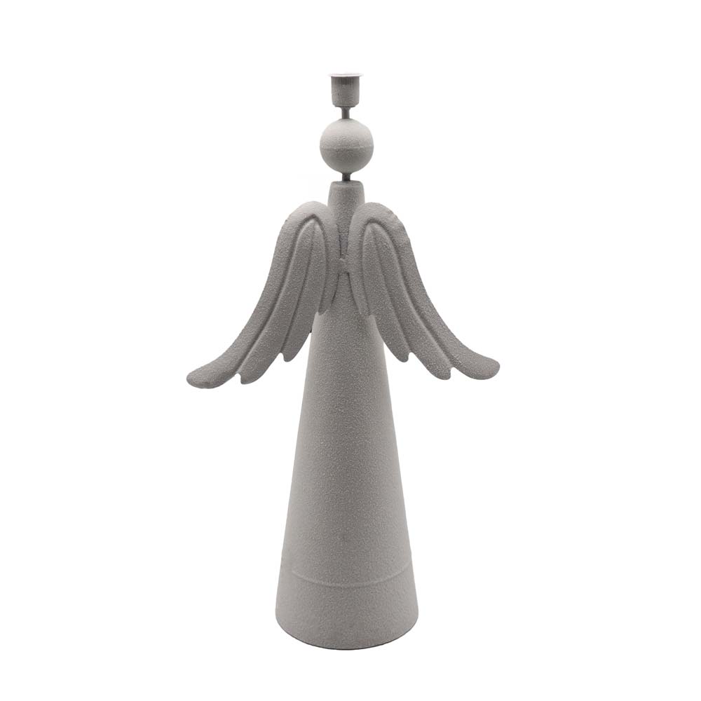 ESPIR ΧΡΙΣΤΟΥΓΕΝΝΙΑΤΙΚΟ ΔΙΑΚΟΣΜΗΤΙΚΟ ΑΓΓΕΛΟΣ 25.5x13.5x50cm ΜΕΤΑΛΛΟ ΛΕΥΚΟ