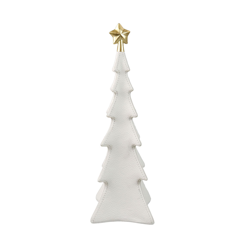XMAS FEAST.II ΧΡΙΣΤΟΥΓΕΝΝΙΑΤΙΚΟ ΔΙΑΚΟΣΜΗΤΙΚΟ ΔΕΝΤΡΟ 13x13x39.5 POLYRESIN ΛΕΥΚΟ ΧΡΥΣΟ
