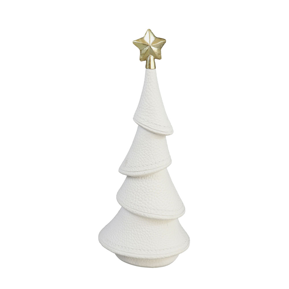XMAS DREAM.II ΧΡΙΣΤΟΥΓΕΝΝΙΑΤΙΚΟ ΔΙΑΚΟΣΜΗΤΙΚΟ ΔΕΝΤΡΟ 10.5x8.5x24.5 POLYRESIN ΛΕΥΚΟ ΧΡΥΣΟ