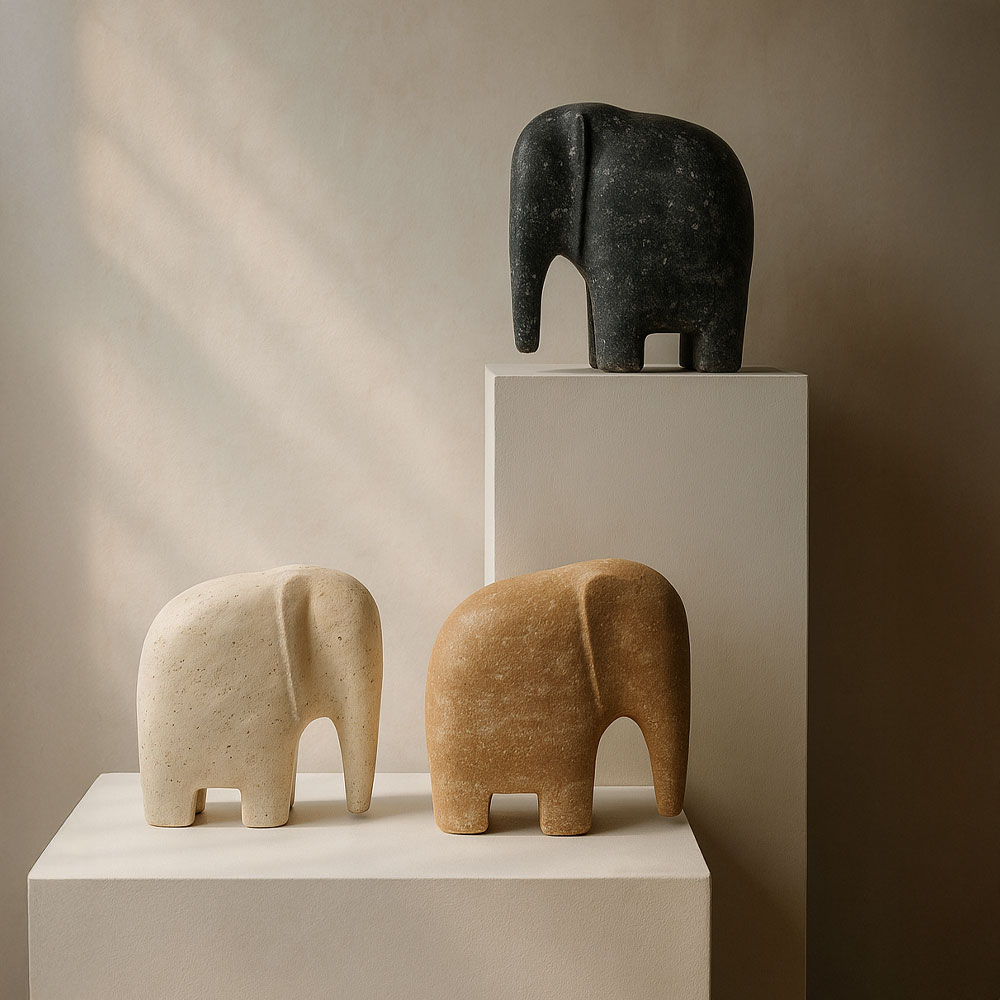 TENGO.C ΔΙΑΚΟΣΜΗΤΙΚΟ ΕΛΕΦΑΝΤΑΣ 16.5x9x18 POLYRESIN ΜΠΕΖ - Image 2