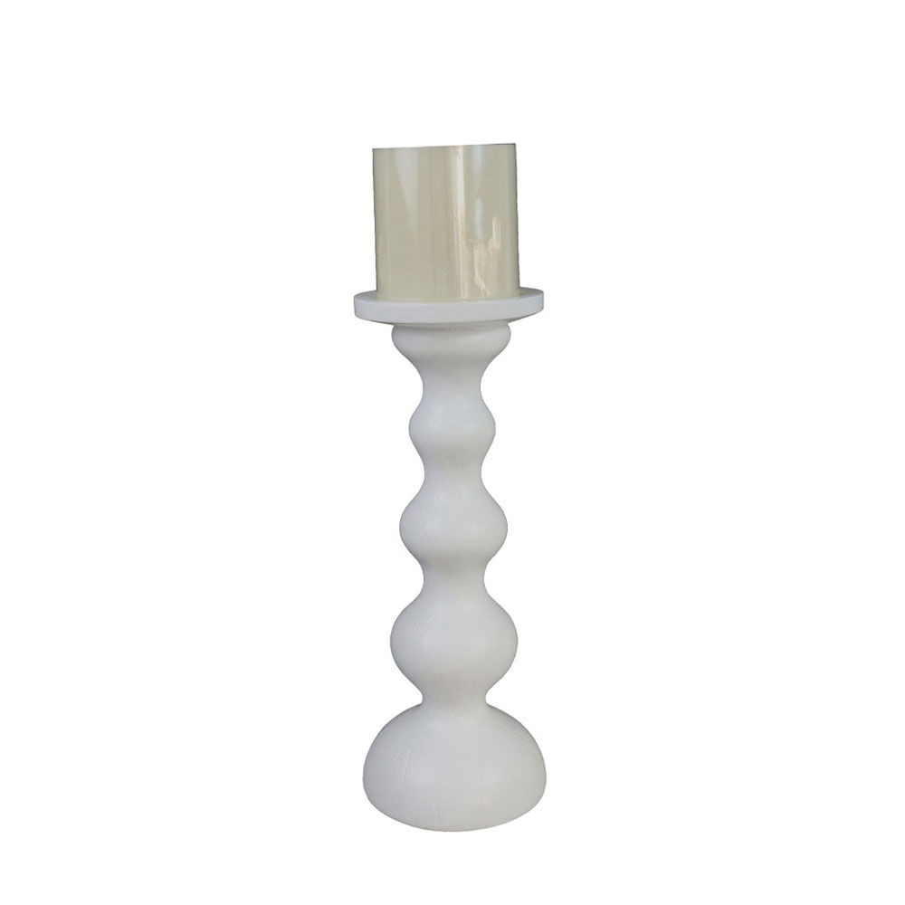 CADENA ΔΙΑΚΟΣΜΗΤΙΚΟ ΚΗΡΟΠΗΓΙΟ 11x11x29 POLYRESIN ΛΕΥΚΟ - Image 2