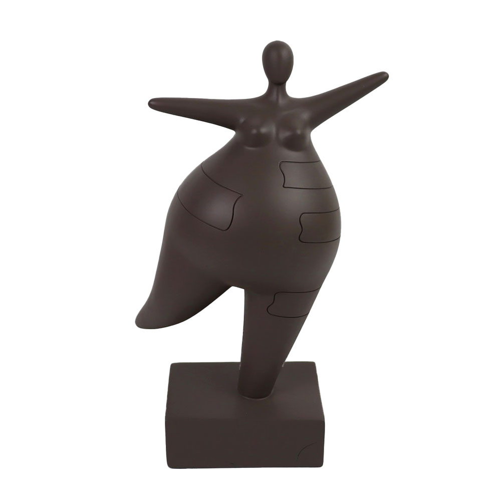 BALLERINA ΔΙΑΚΟΣΜΗΤΙΚΟ ΣΩΜΑ 16x9.5x26.5 POLYRESIN ΚΑΦΕ ΣΚΟΥΡΟ