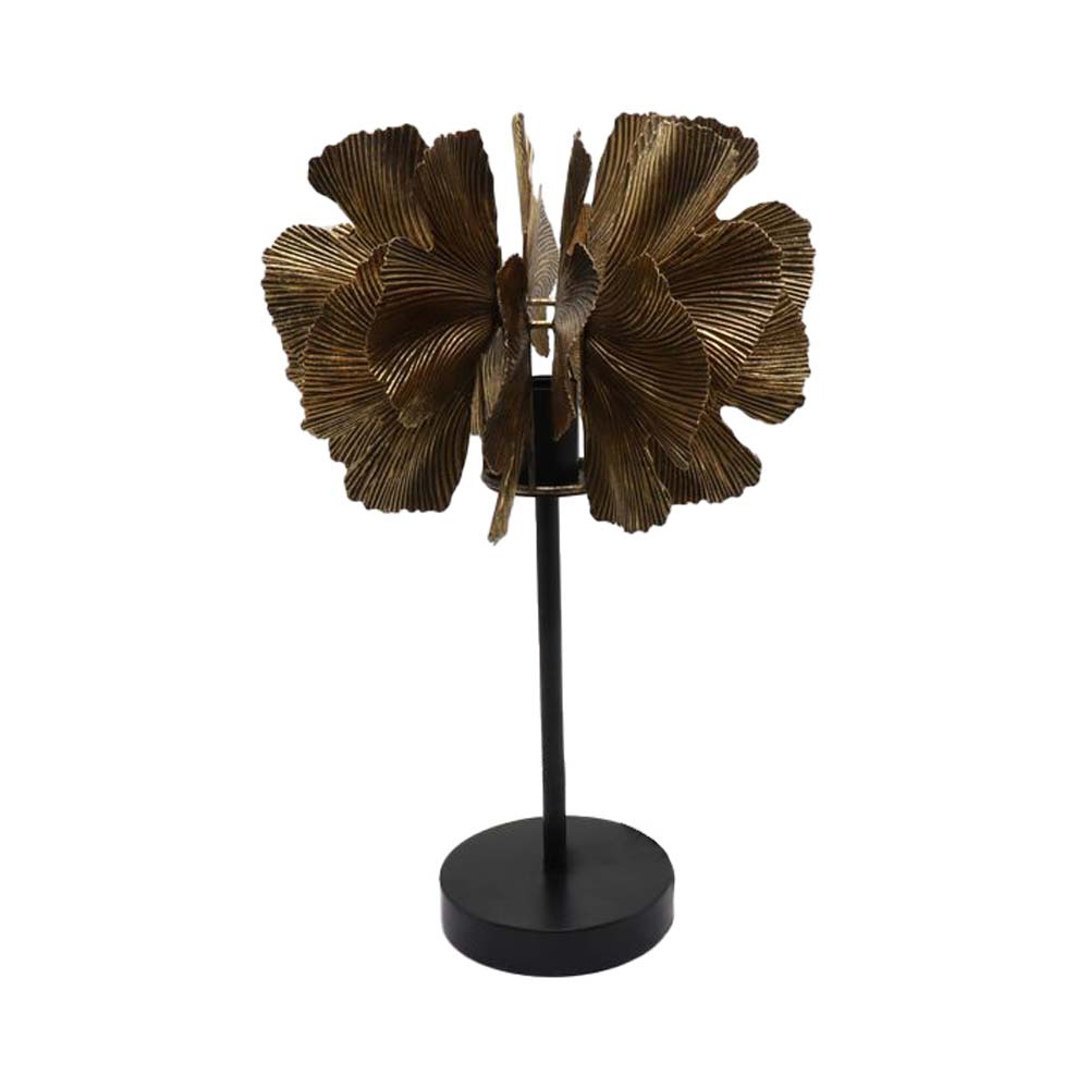 BLOSSOM ΦΩΤΙΣΤΙΚΟ ΕΠΙΤΡΑΠΕΖΙΟ 34.5x34.5x55cm ΜΕΤΑΛΛΟ BROWN GOLD ΜΑΥΡΟ