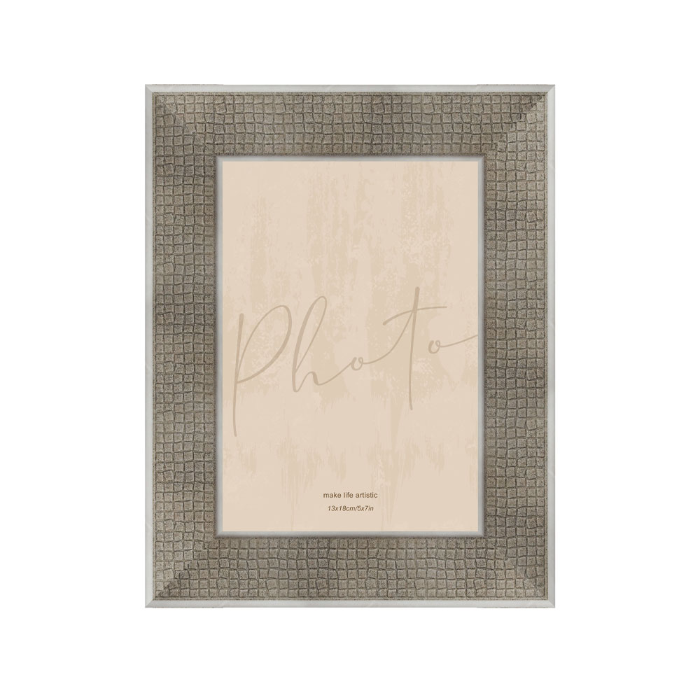 ESTRAZZO ΚΟΡΝΙΖΑ 18.6x1.4x23.7cm POLYRESIN PURO ΓΚΡΙ ΓΥΑΛΙ