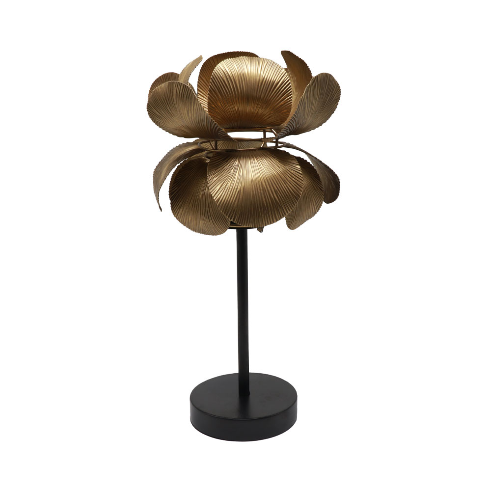 BLOSSOM ΦΩΤΙΣΤΙΚΟ ΕΠΙΤΡΑΠΕΖΙΟ 26x26x55cm ΜΕΤΑΛΛΟ BROWN GOLD