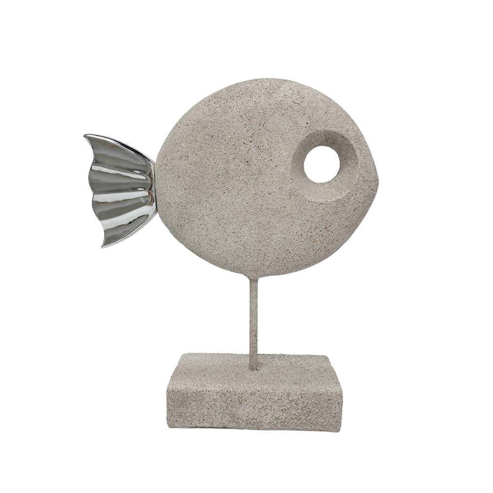 CERNIA ΔΙΑΚΟΣΜΗΤΙΚΟ ΨΑΡΙ 27.8x9.8x33.6cm POLYRESIN ΜΠΕΖ ΚΑΦΕ