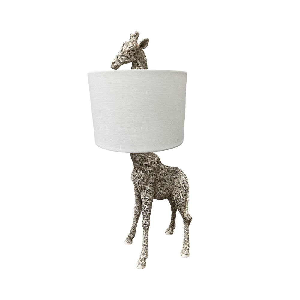 GIRAFFA ΦΩΤΙΣΤΙΚΟ ΕΠΙΤΡΑΠΕΖΙΟ 30x26x68cm POLYRESIN ΦΥΣΙΚΟ ΥΦΑΣΜΑ