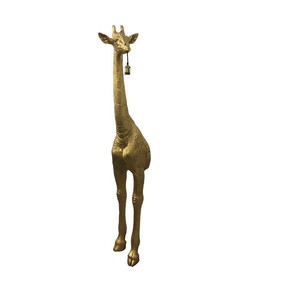 GIRAFE ΦΩΤΙΣΤΙΚΟ ΕΠΙΔΑΠΕΔΙΟ 42x35x196cm FIBERGLASS ΧΡΥΣΟ