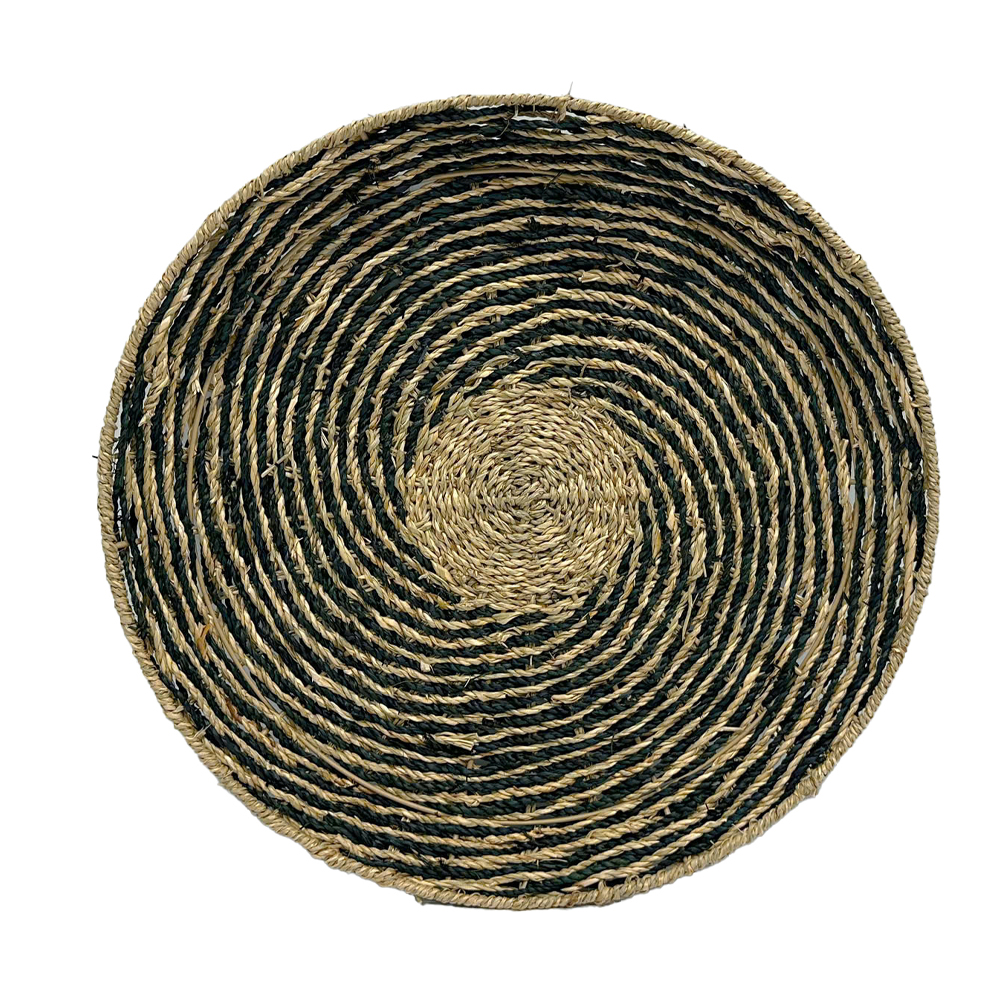 IRIS ΔΙΑΚΟΣΜΗΤΙΚΟ ΤΟΙΧΟΥ 51x51x6cm SEAGRASS ΦΥΣΙΚΟ ΜΑΥΡΟ