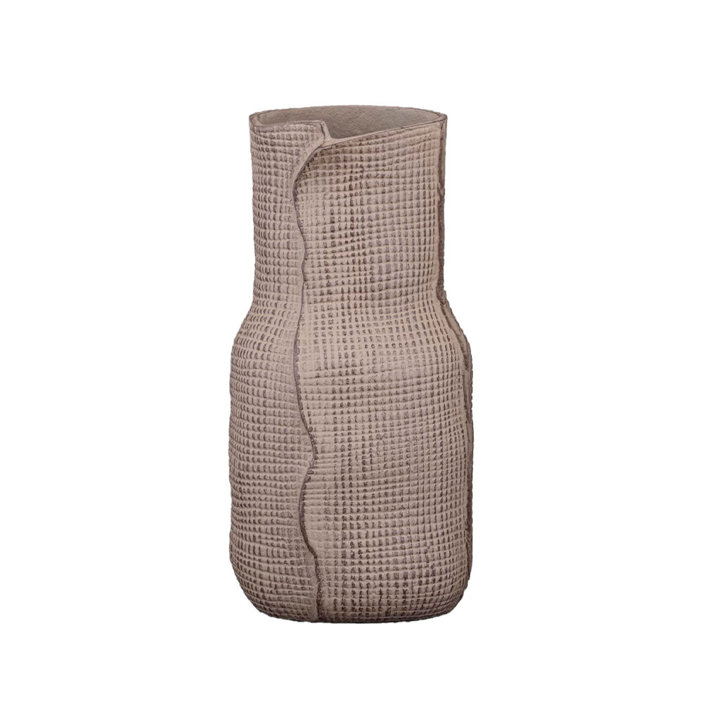 VEIL ΒΑΖΟ 16x16x31cm ΑΛΟΥΜΙΝΙΟ ΚΑΦΕ ΑΝΟΙΧΤΟ ΚΑΦΕ ΣΚΟΥΡΟ