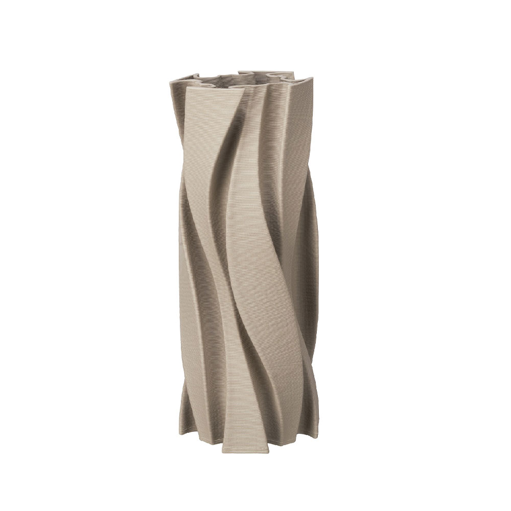 AURENE ΒΑΖΟ 14x14x33.5cm ΚΕΡΑΜΙΚΟ ΓΚΡΙ ΑΝΟΙΧΤΟ