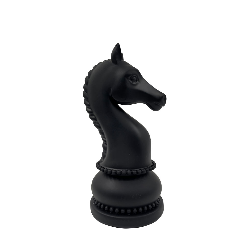 KNIGHTLINE ΔΙΑΚΟΣΜΗΤΙΚΟ ΠΙΟΝΙ 11x10.5x22cm POLYRESIN ΜΑΥΡΟ