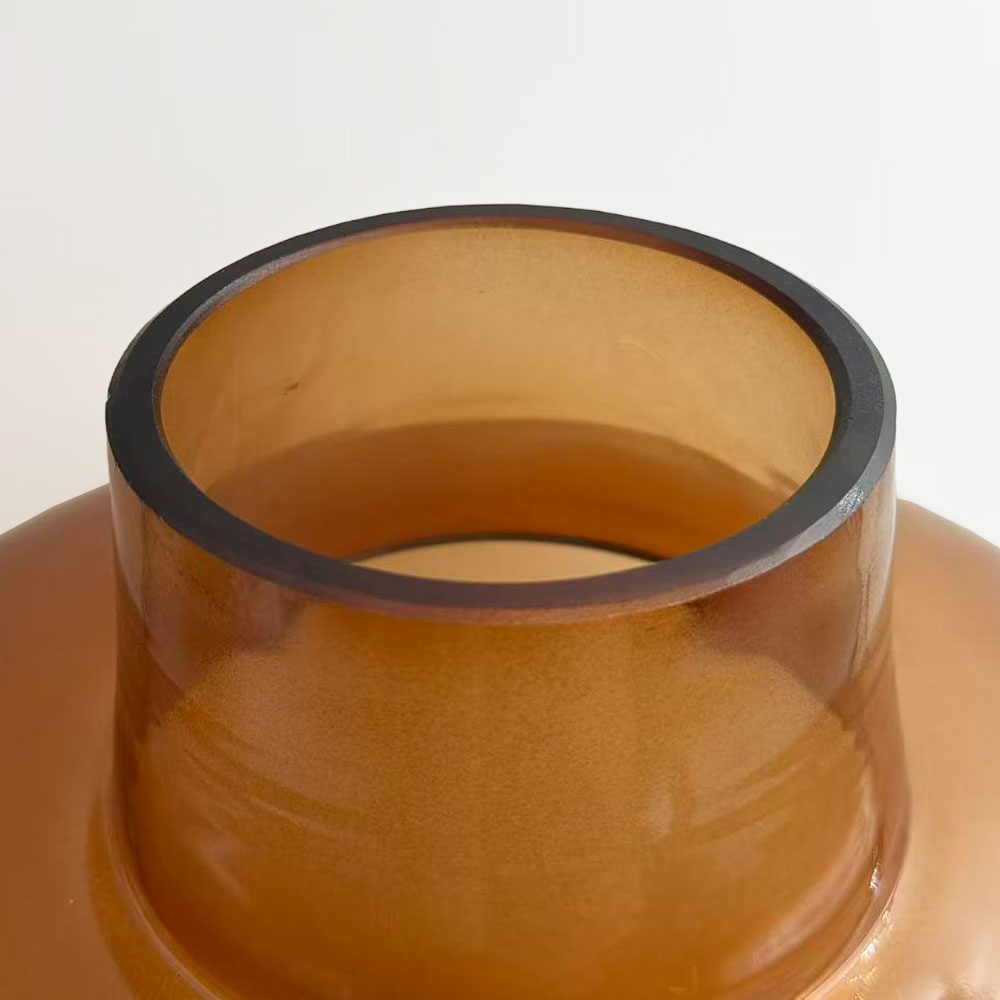 VIDRIO ΒΑΖΟ 25x25x38cm ΓΥΑΛΙ CARAMEL - Image 2
