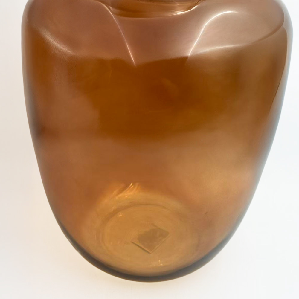 VIDRIO ΒΑΖΟ 25x25x38cm ΓΥΑΛΙ CARAMEL - Image 3