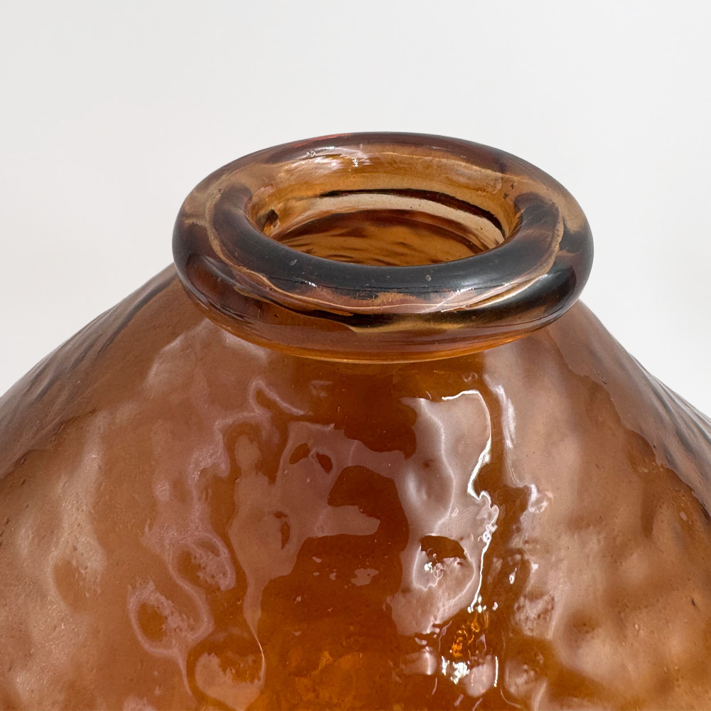BOCAL ΒΑΖΟ 25x25x25cm ΓΥΑΛΙ CARAMEL - Image 2