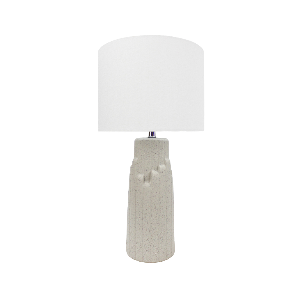 TEKTON ΦΩΤΙΣΤΙΚΟ ΕΠΙΤΡΑΠΕΖΙΟ 25x25x50cm ΚΕΡΑΜΙΚΟ ΓΚΡΙ ΛΙΝΟ ΛΕΥΚΟ