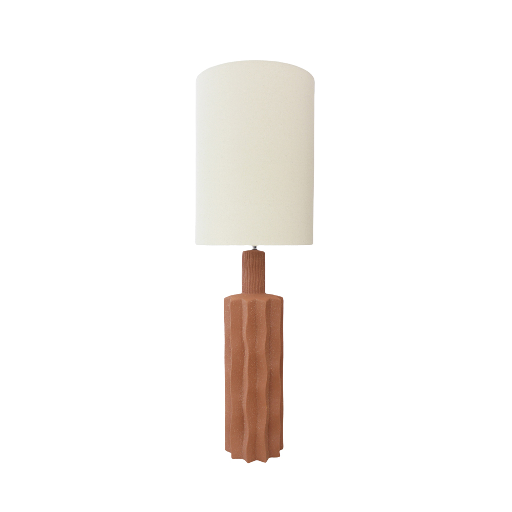 EGLI ΦΩΤΙΣΤΙΚΟ ΕΠΙΤΡΑΠΕΖΙΟ 34x34x100cm ΚΕΡΑΜΙΚΟ TERRACOTTA ΛΙΝΟ ΛΕΥΚΟ