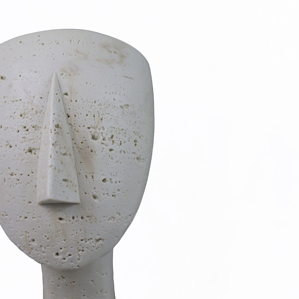 AURA III ΔΙΑΚΟΣΜΗΤΙΚΟ ΠΡΟΣΩΠΟ 19x14x26cm RESIN ΜΠΕΖ - Image 2