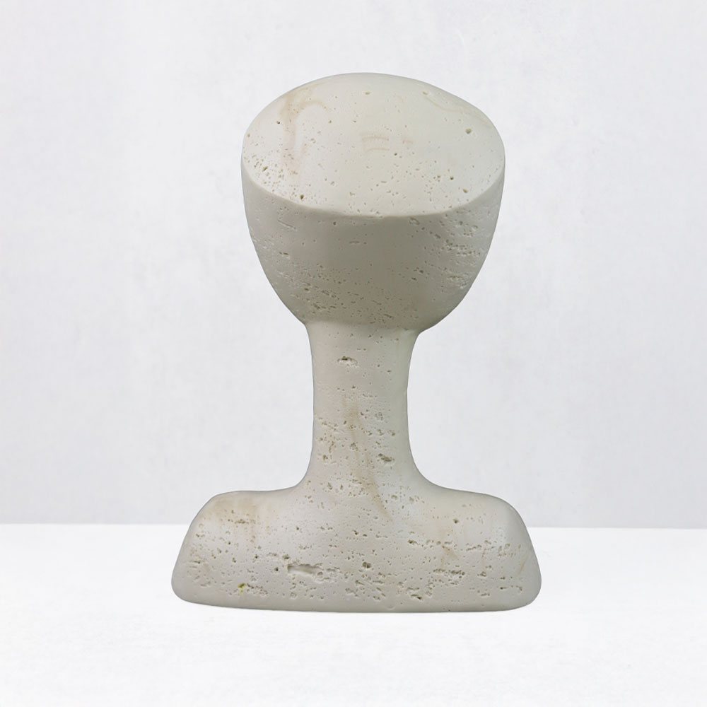 AURA III ΔΙΑΚΟΣΜΗΤΙΚΟ ΠΡΟΣΩΠΟ 19x14x26cm RESIN ΜΠΕΖ - Image 3