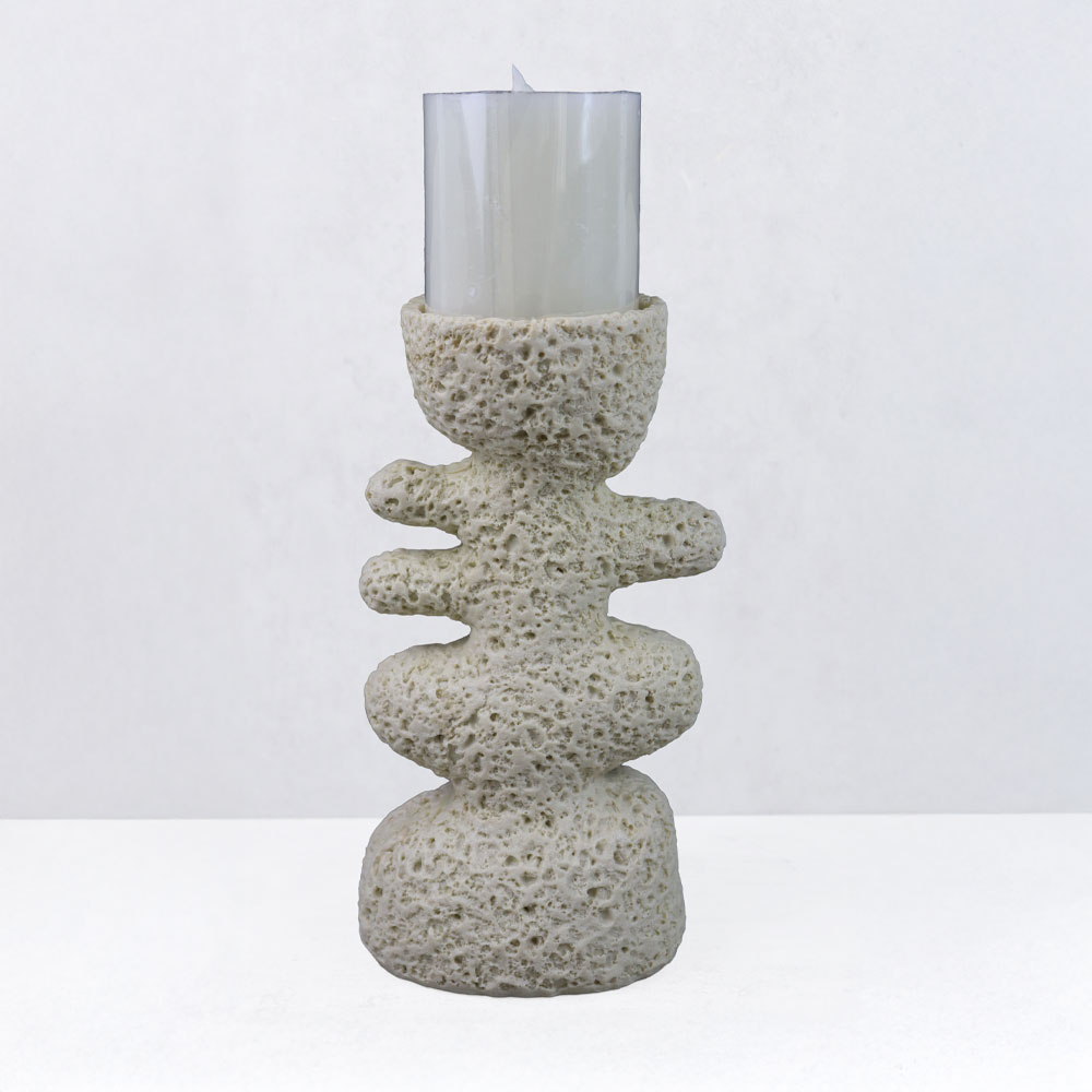 LUSTRE III ΚΗΡΟΠΗΓΙΟ ΔΙΑΚΟΣΜΗΤΙΚΟ 14.5x9.5x25cm RESIN ΜΠΕΖ - Image 4