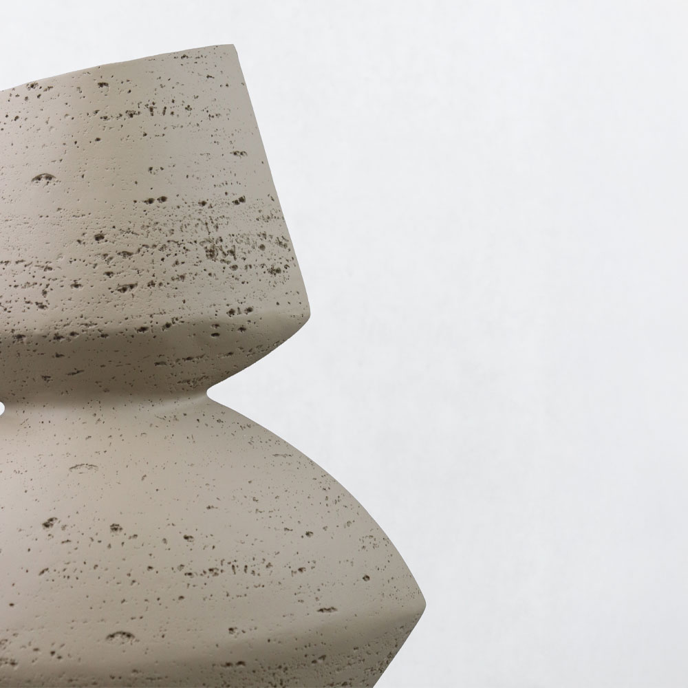LOOMA I ΒΑΖΟ 28.5x15.5x34.5cm RESIN ΚΑΦΕ - Image 2