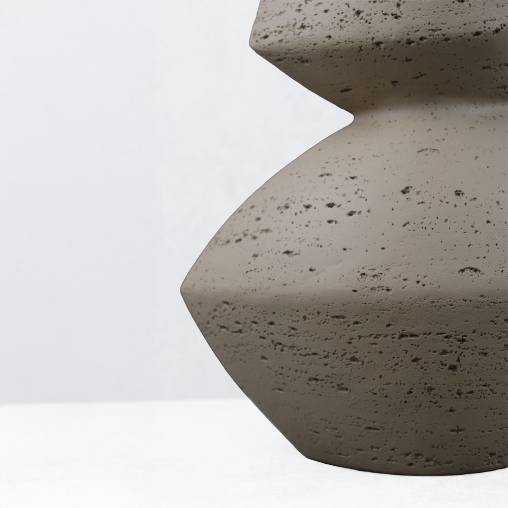 LOOMA I ΒΑΖΟ 28.5x15.5x34.5cm RESIN ΚΑΦΕ - Image 3