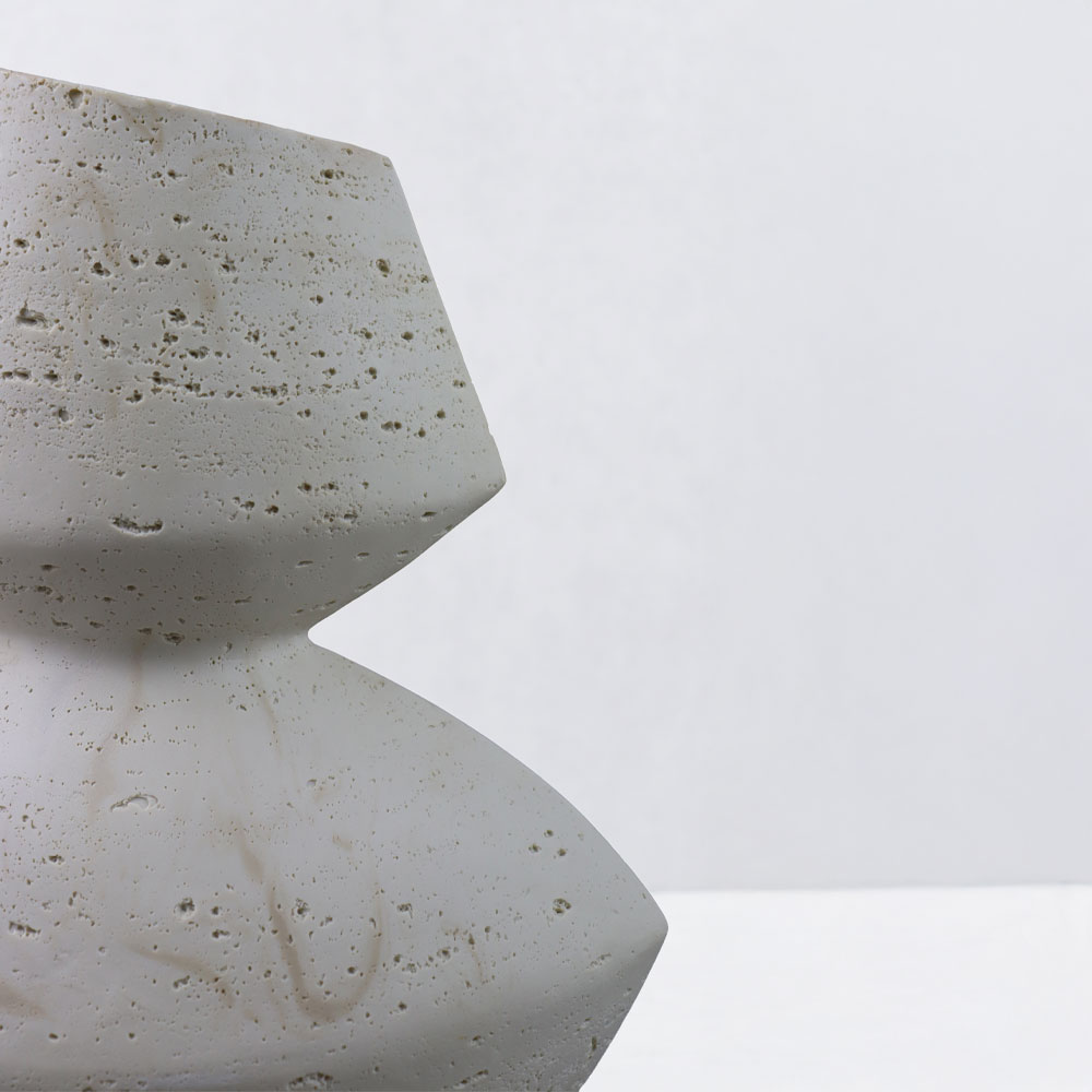 LOOMA III ΒΑΖΟ 28.5x15.5x34.5cm RESIN ΜΠΕΖ - Image 2