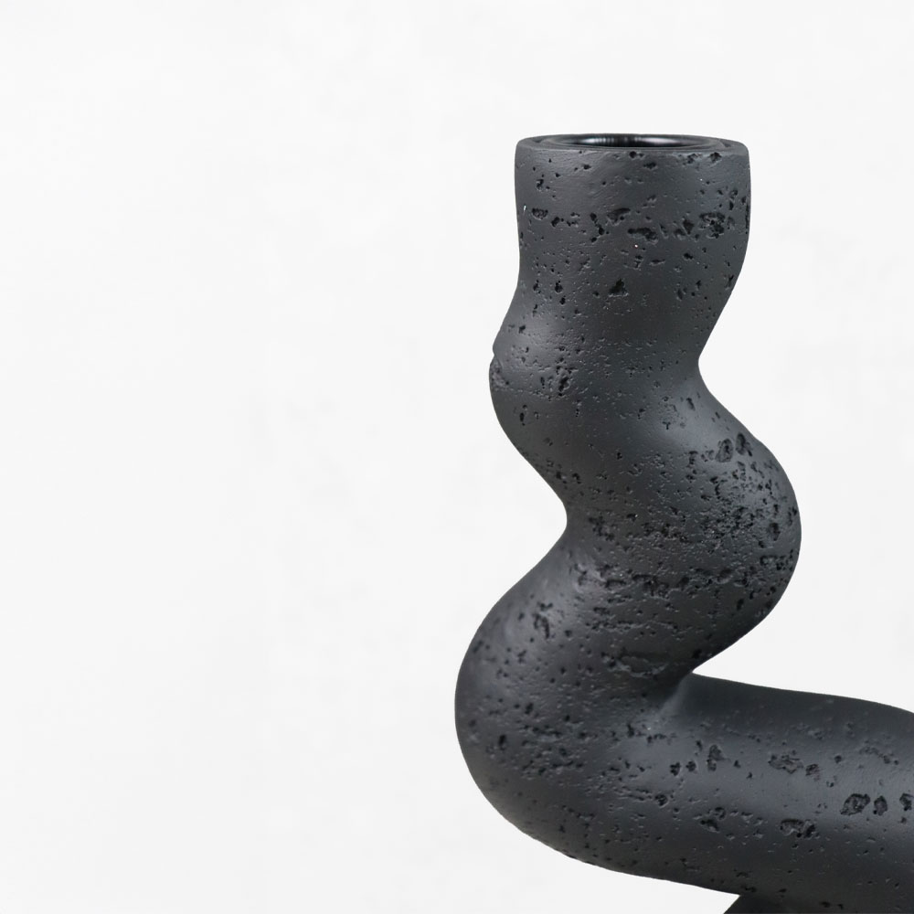 ANGLES I ΚΗΡΟΠΗΓΙΟ ΔΙΑΚΟΣΜΗΤΙΚΟ 10.5x7x23.5cm RESIN ΜΑΥΡΟ - Image 3