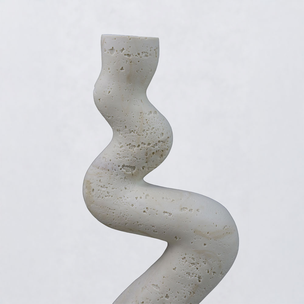 ANGLES II ΚΗΡΟΠΗΓΙΟ ΔΙΑΚΟΣΜΗΤΙΚΟ 10.5x7x23.5cm RESIN ΜΠΕΖ - Image 3