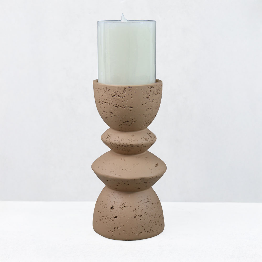 EQUINOX I ΚΗΡΟΠΗΓΙΟ ΔΙΑΚΟΣΜΗΤΙΚΟ 10x10x20cm RESIN ΚΑΦΕ ΑΝΟΙΧΤΟ - Image 4