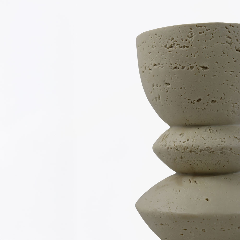 EQUINOX II ΚΗΡΟΠΗΓΙΟ ΔΙΑΚΟΣΜΗΤΙΚΟ 10x10x20cm RESIN ΜΠΕΖ - Image 3