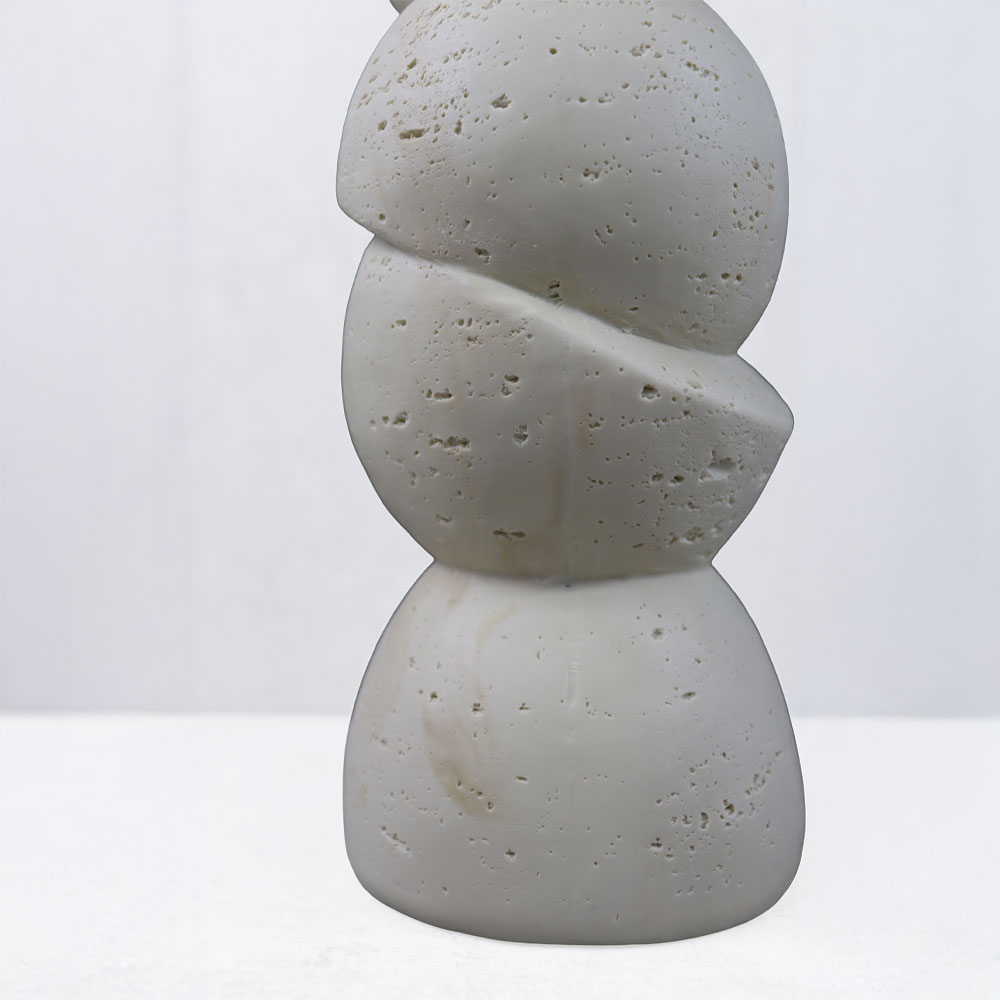 PHAROS II ΚΗΡΟΠΗΓΙΟ ΔΙΑΚΟΣΜΗΤΙΚΟ 10.5x10.5x25cm RESIN ΜΠΕΖ - Image 3
