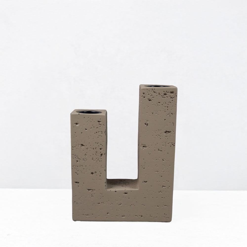 FLUX I ΚΗΡΟΠΗΓΙΟ ΔΙΑΚΟΣΜΗΤΙΚΟ 12x4x16cm RESIN ΚΑΦΕ - Image 3