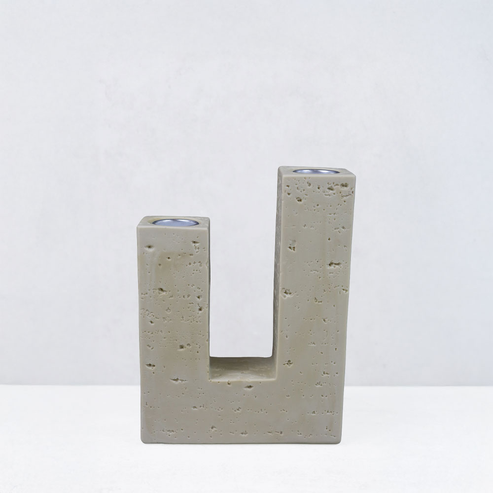 FLUX III ΚΗΡΟΠΗΓΙΟ ΔΙΑΚΟΣΜΗΤΙΚΟ 12x4x16cm RESIN ΜΠΕΖ - Image 3