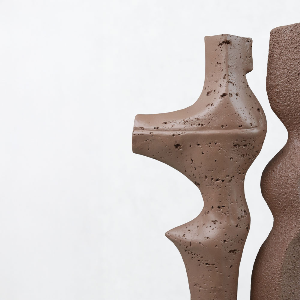 DUET I ΔΙΑΚΟΣΜΗΤΙΚΟ 16x9x31.5cm RESIN ΚΑΦΕ - Image 2