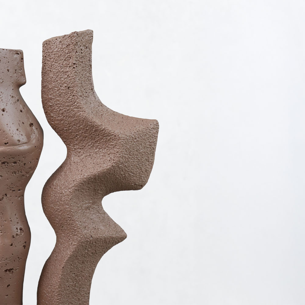 DUET I ΔΙΑΚΟΣΜΗΤΙΚΟ 16x9x31.5cm RESIN ΚΑΦΕ - Image 3