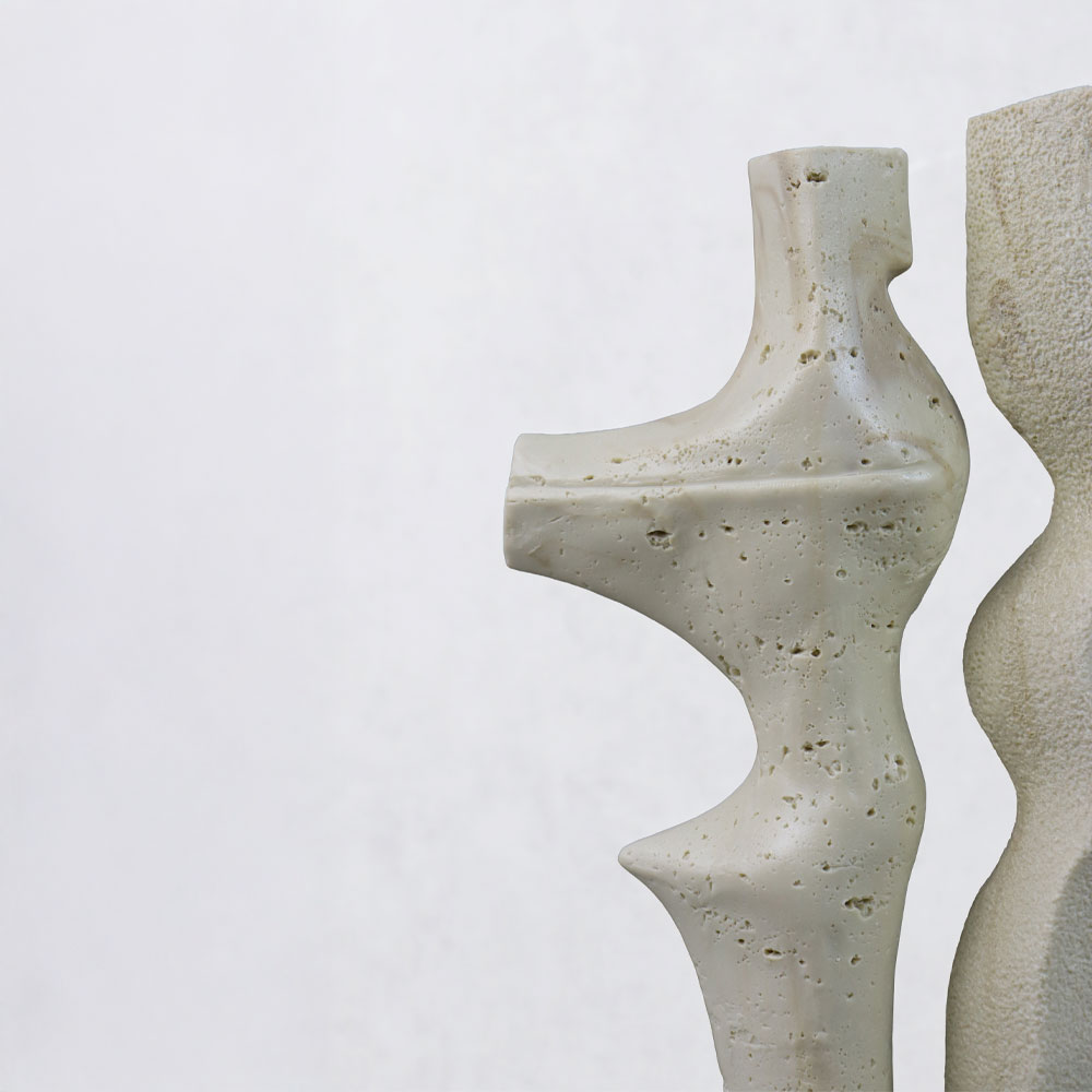 DUET I ΔΙΑΚΟΣΜΗΤΙΚΟ 16x9x31.5cm RESIN ΜΠΕΖ - Image 2