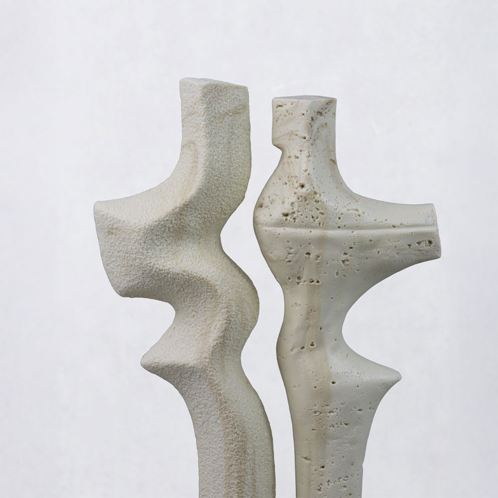 DUET I ΔΙΑΚΟΣΜΗΤΙΚΟ 16x9x31.5cm RESIN ΜΠΕΖ - Image 3