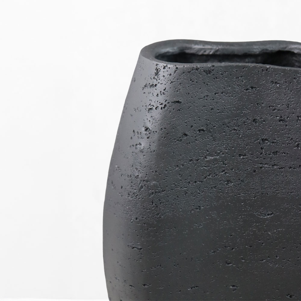 ORBIX I ΒΑΖΟ 19.5x13x35cm RESIN ΜΑΥΡΟ - Image 3