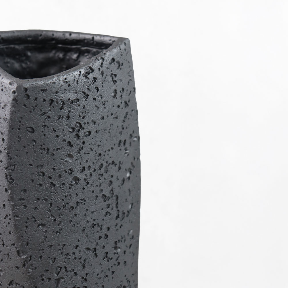 VOID II ΒΑΖΟ 16.5x14.5x39cm RESIN ΜΑΥΡΟ - Image 2