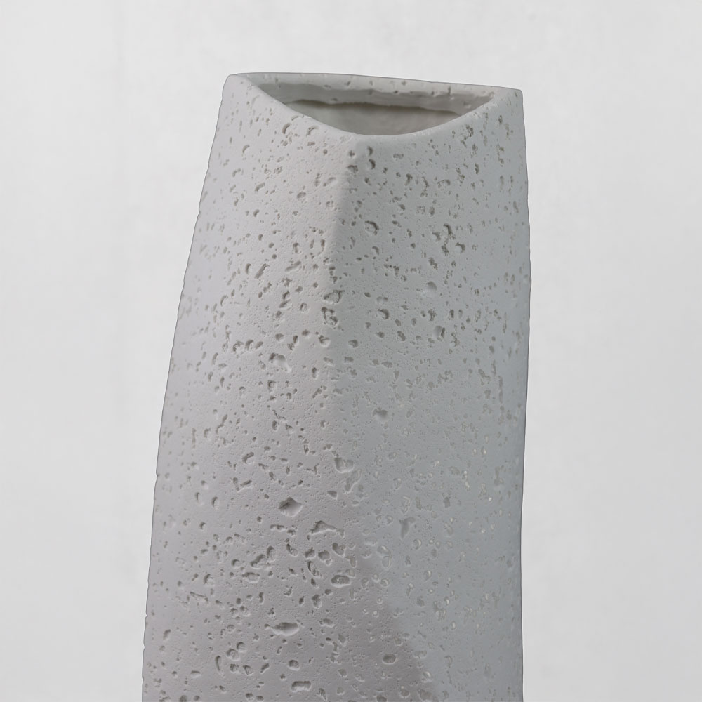 VOID III ΒΑΖΟ 16.5x14.5x39cm RESIN ΑΣΠΡΟ - Image 2