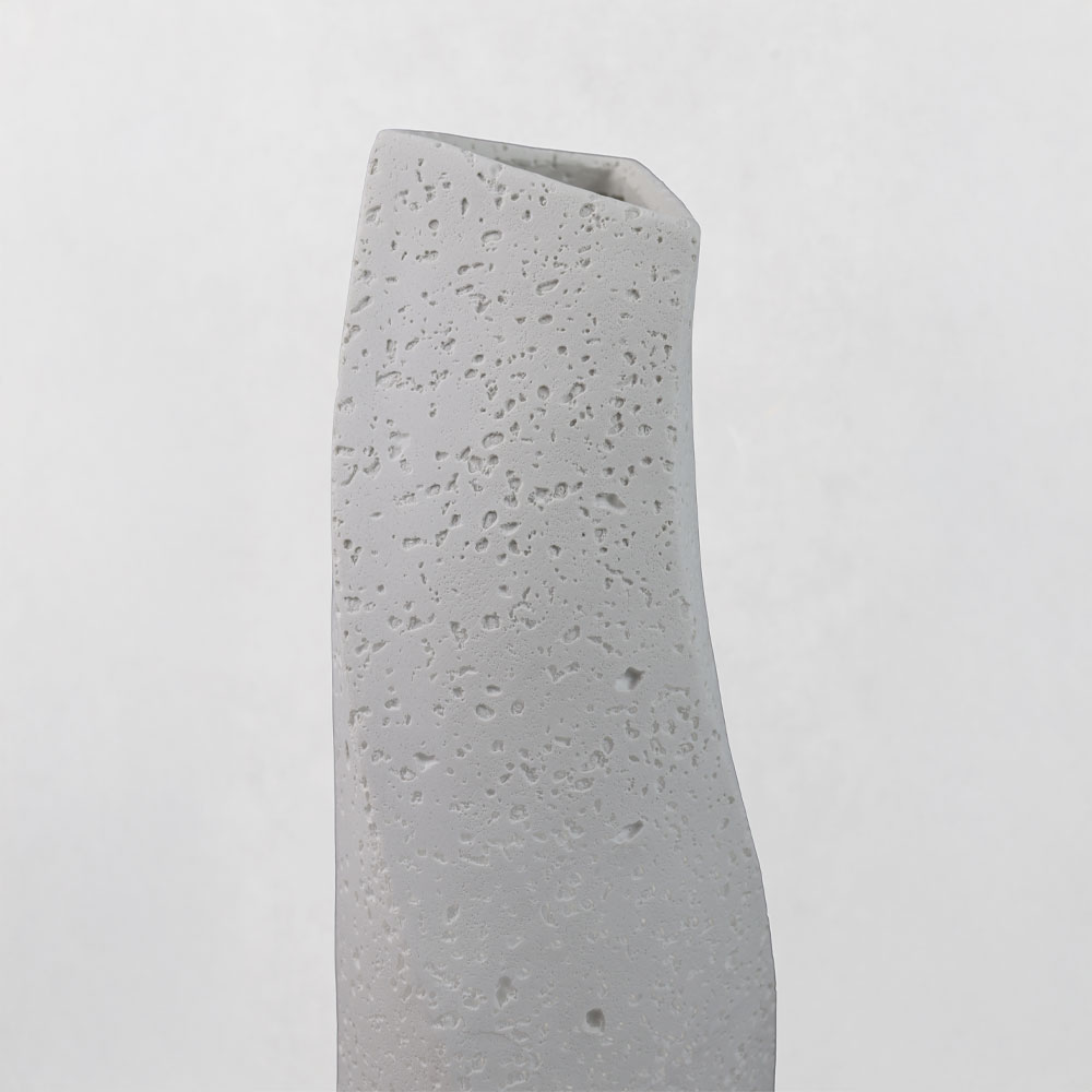 VOID III ΒΑΖΟ 16.5x14.5x39cm RESIN ΑΣΠΡΟ - Image 3