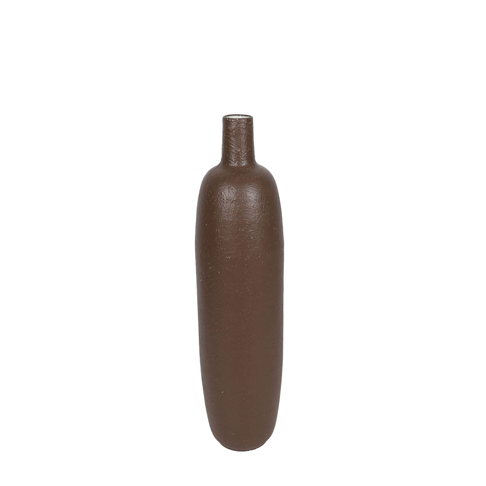 AERIS ΒΑΖΟ 20x77.5cm ΜΕΤΑΛΛΟ ΚΑΦΕ ΣΚΟΥΡΟ