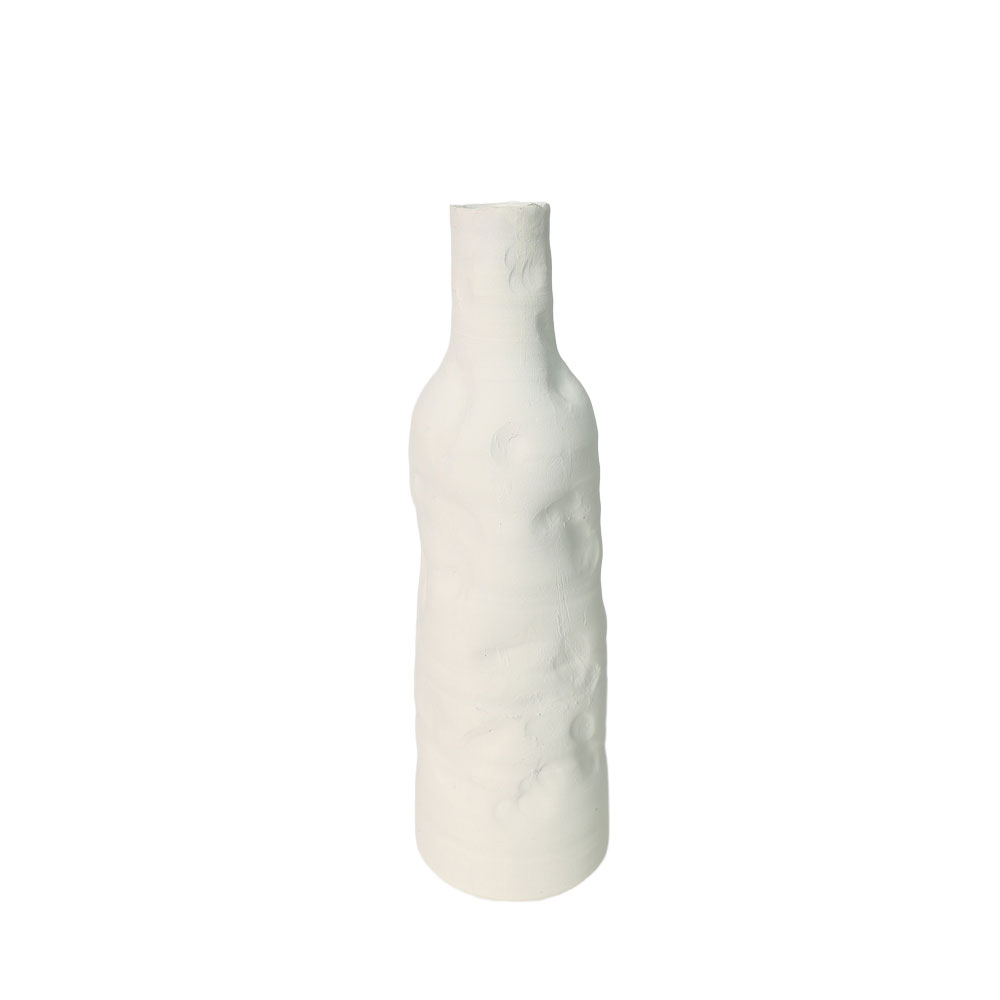 ORENDA ΒΑΖΟ 14.3x14.3x43.7cm ΚΕΡΑΜΙΚΟ ΛΕΥΚΟ