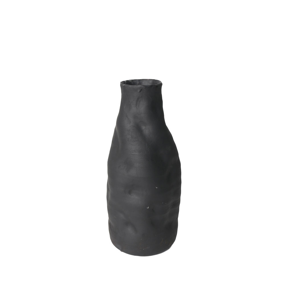ELOURA ΒΑΖΟ 15.2x15.2x35.7cm ΚΕΡΑΜΙΚΟ ΜΑΥΡΟ