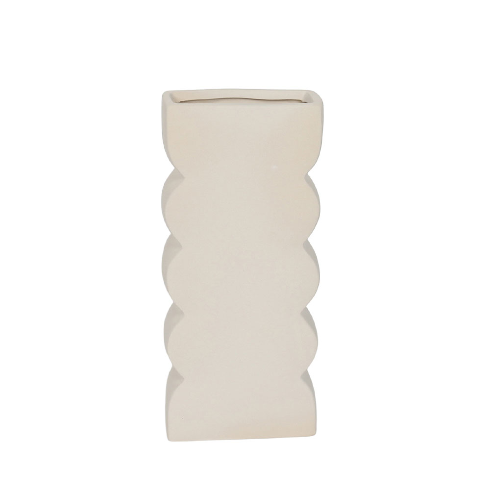 VEI ΒΑΖΟ 14.5x7x30.5cm ΚΕΡΑΜΙΚΟ ΛΕΥΚΟ