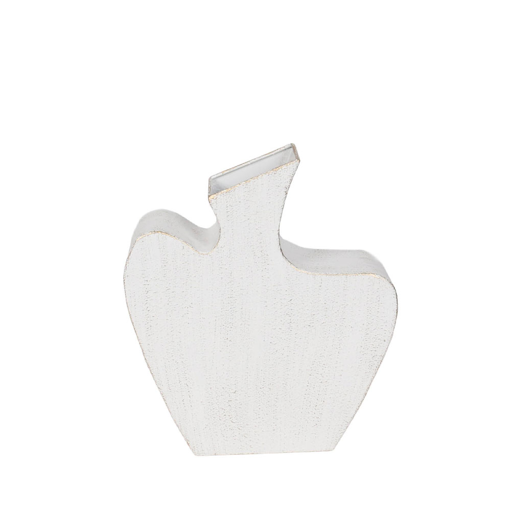 NIRA ΒΑΖΟ 26.5x8x30cm ΜΕΤΑΛΛΟ ΛΕΥΚΟ