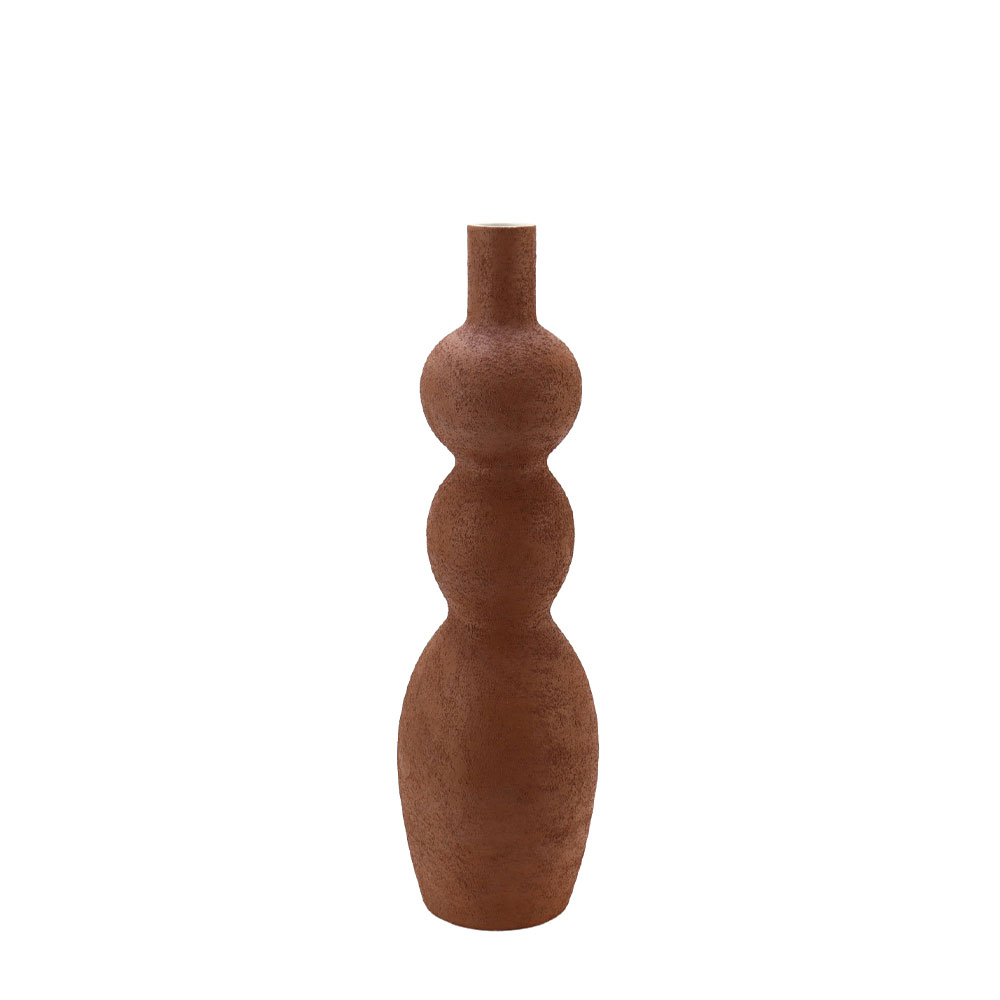 STELLAR ΒΑΖΟ 15.5x15.5x51cm ΚΕΡΑΜΙΚΟ TERRACOTTA