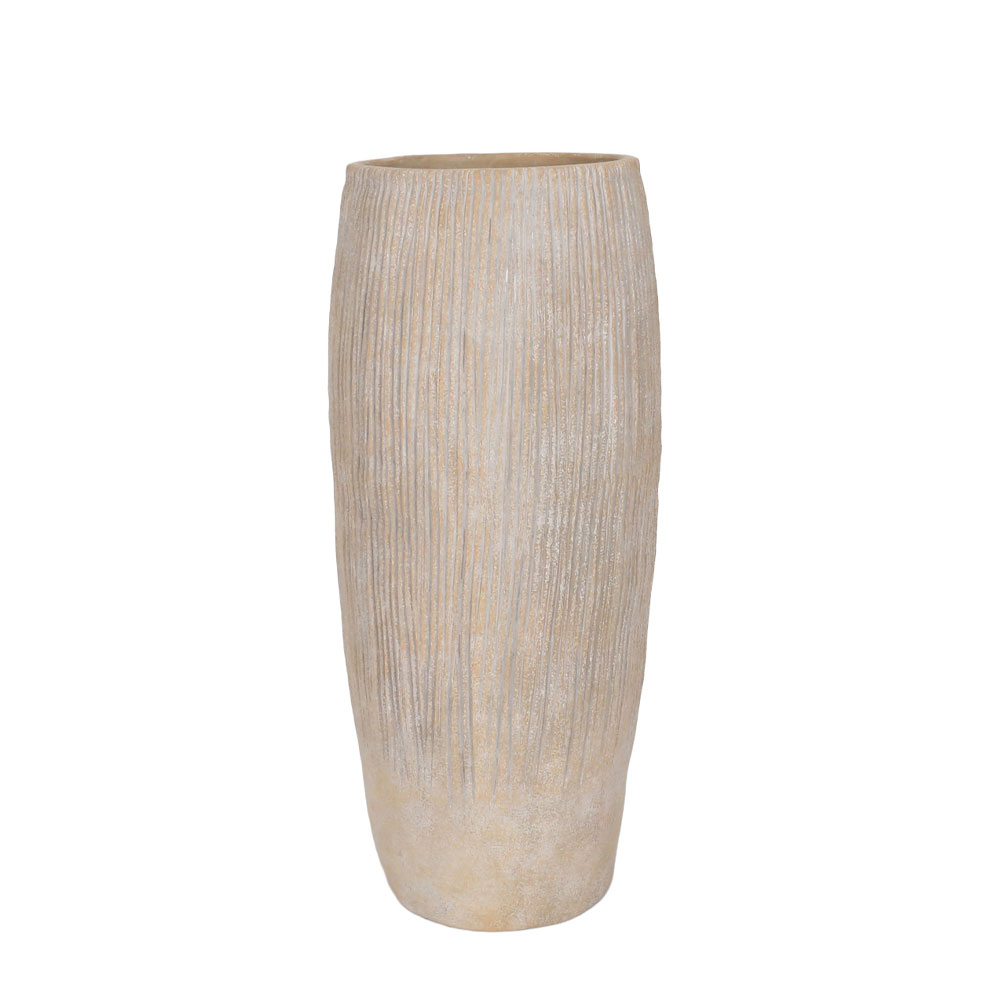 KANSO ΒΑΖΟ 27.7x27.7x37cm ΚΕΡΑΜΙΚΟ ΓΚΡΙ