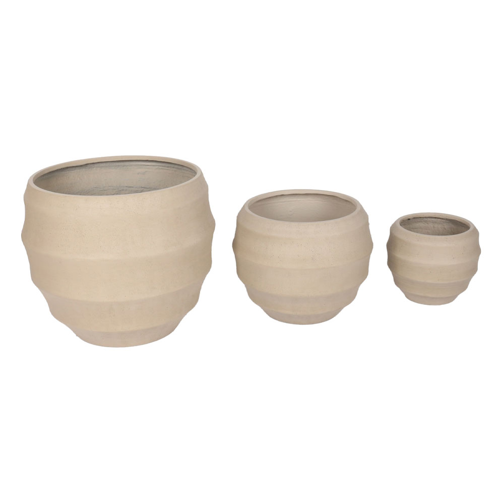 FLORRA ΚΑΣΠΩ SET 3ΤΜΧ 54.3x54.3x47.5cm MgO ΜΠΕΖ